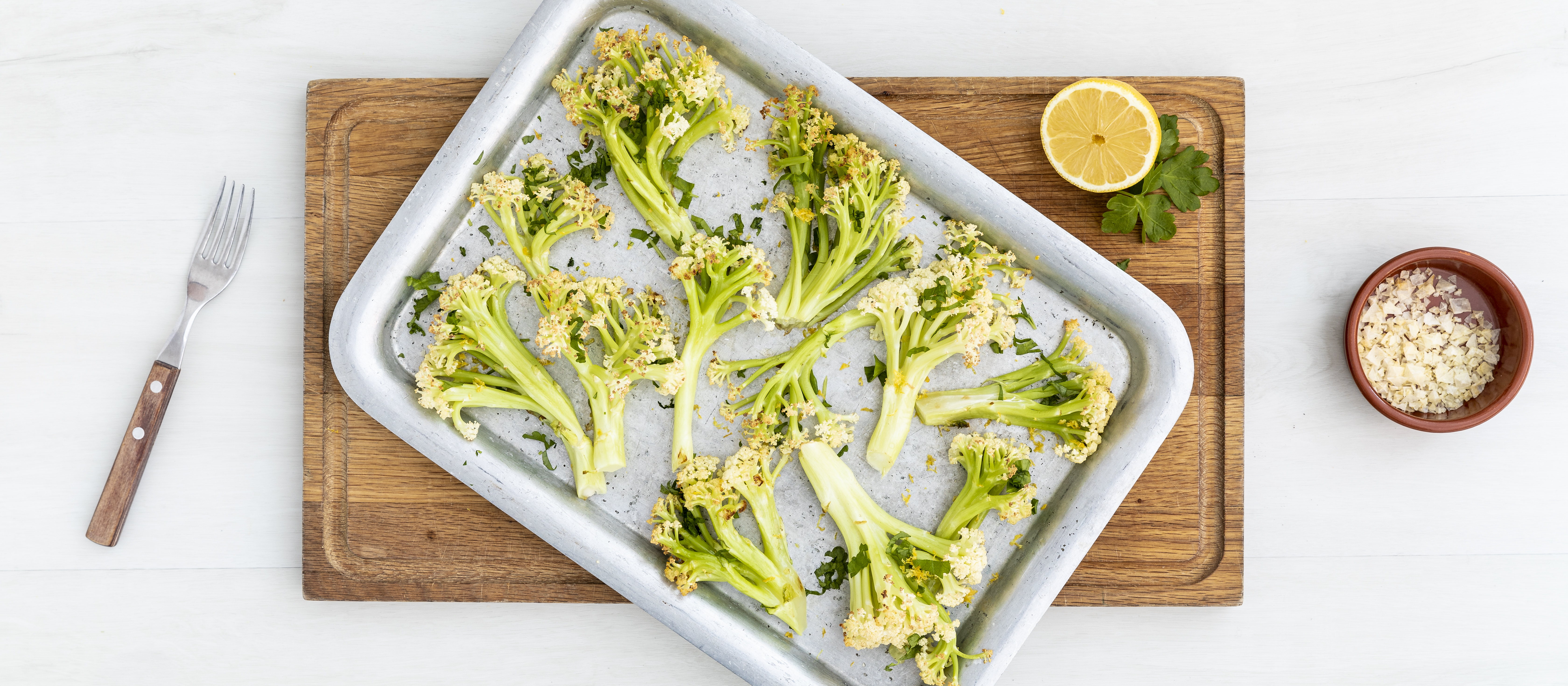 Paahdetut varsikukkakaalit