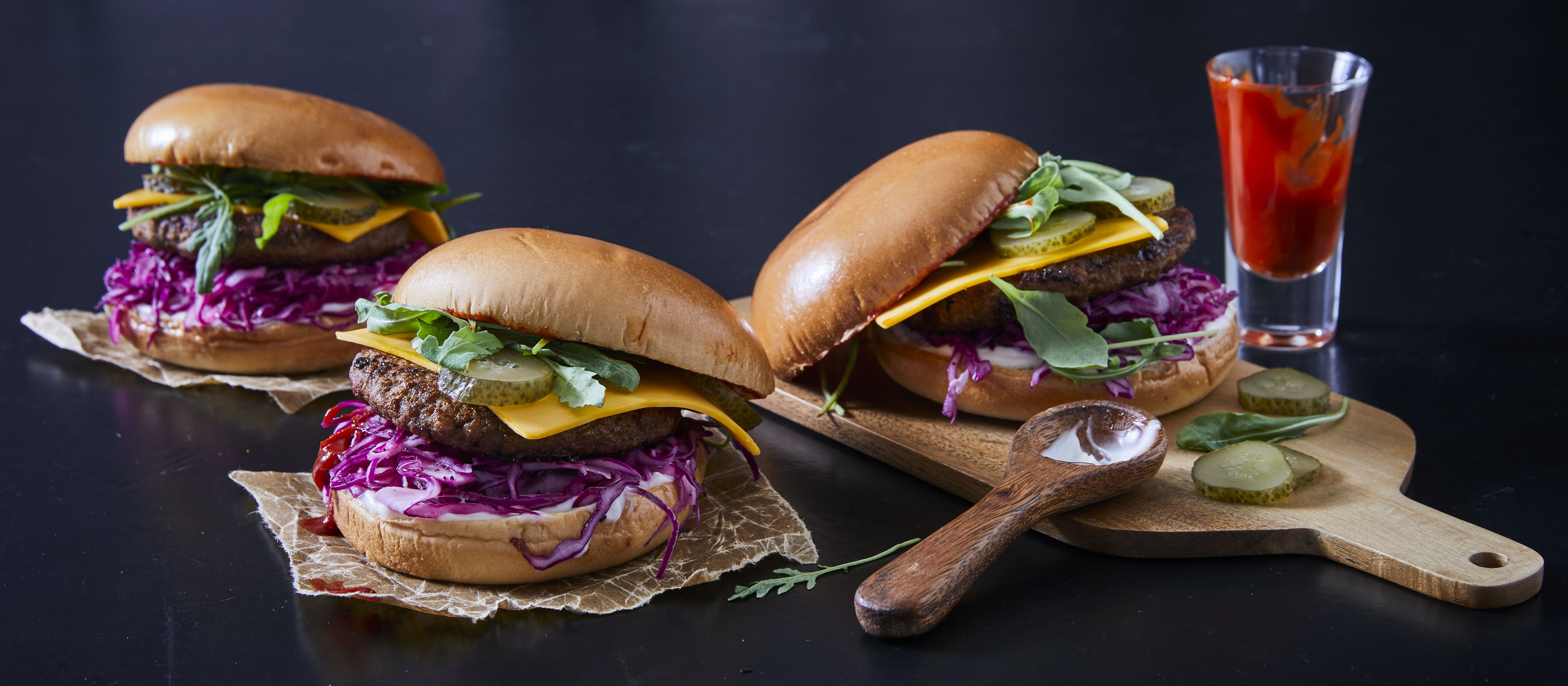 Vegaaniset juustohampurilaiset Reseptit KRuoka